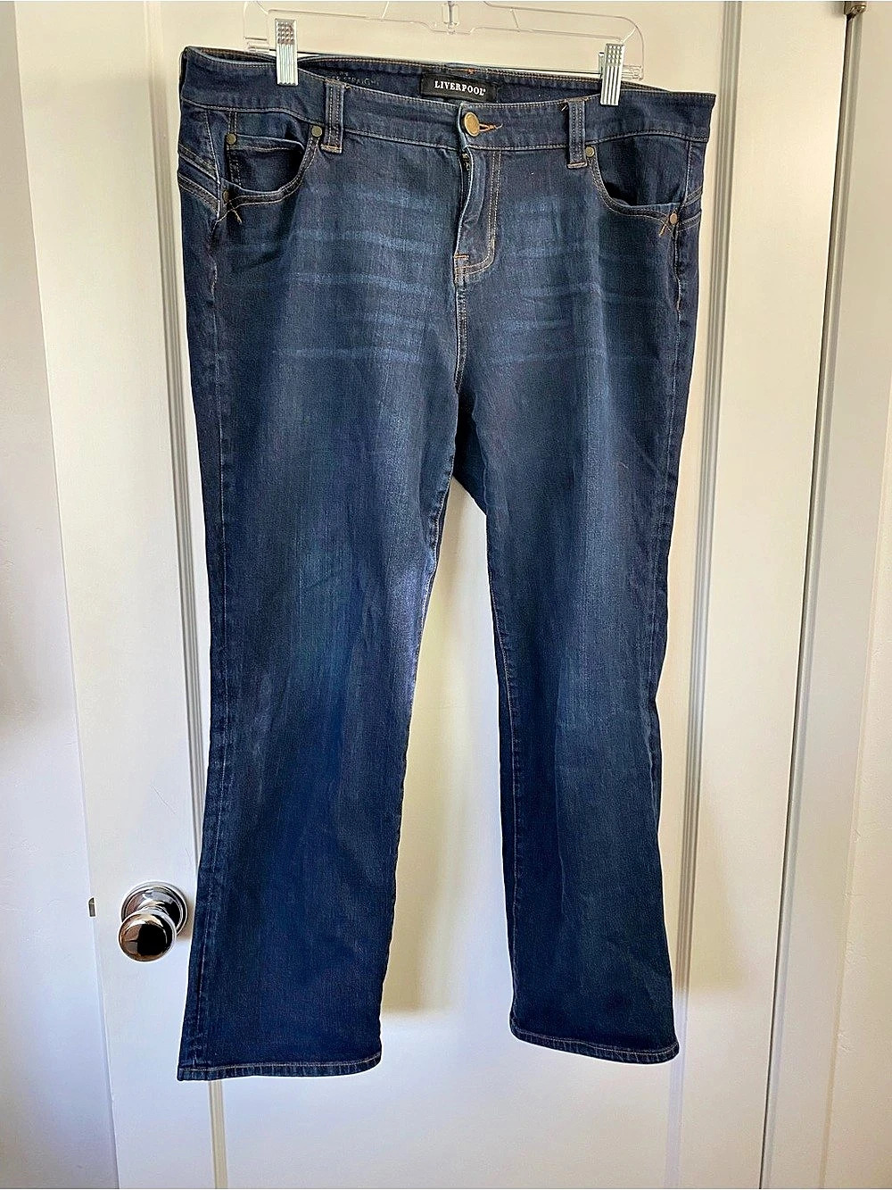 Liverpool Boot Cut Jeans in Blue Waist 14w